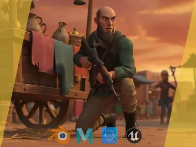 Wildlands Survivalis terrorist 3D model Mercenary Low-poly 3D model