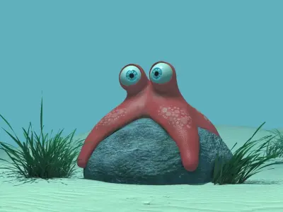 Starfish Rigged Character 3D model