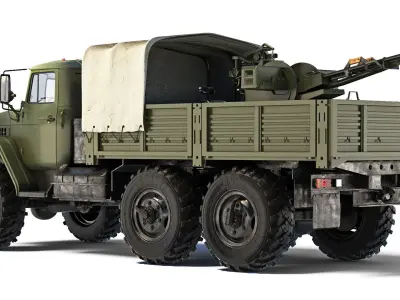 Ural 4320 ZU-23-2 1998 3D model