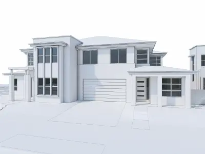 Townhouse 08 Low-poly 3D model