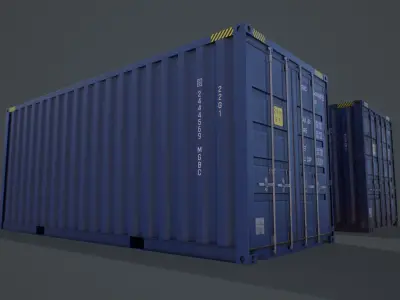 Container PBR Low-poly 3D model