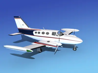 Cessna 421 Golden Eagle V06 3D model