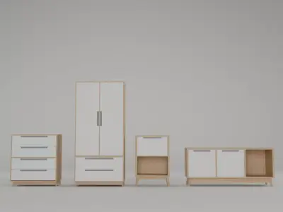 Cabinet  end Closet Furniture  3D model