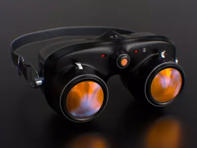 Sci-Fi Goggles Low-poly 3D model