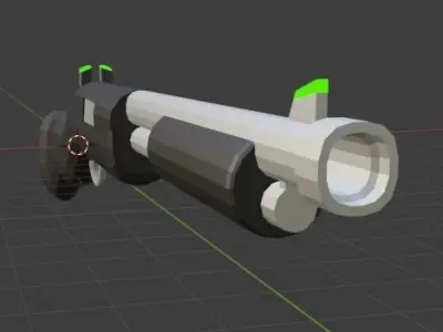 SHOTGUN with bullet Low-poly 3D model