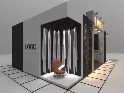 modern-wooden-towel-stand-with-anthracite-detail Free low-poly 3D model