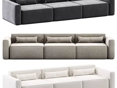  Mix Modular 3 Piece Sofa Free 3D model