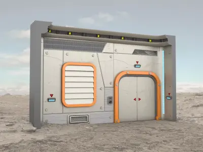 Saturn Sci-fi Modular Kit Vol-2 Low-poly 3D model