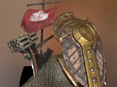 Celtic Weapons Low-poly 3D model