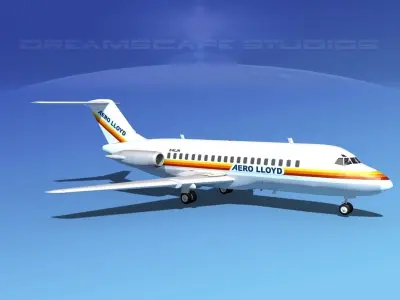 Douglas DC-9-15 Aero LLoyd 3D model