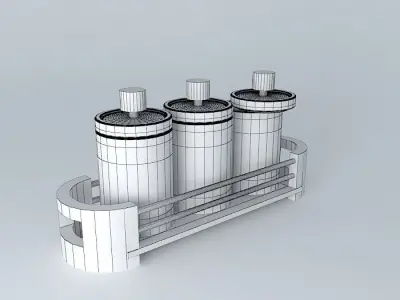 BAMBOO CONTAINER 1 Free 3D model
