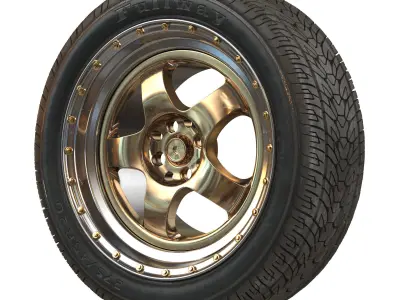 RimCar03 set of wheels 3D model