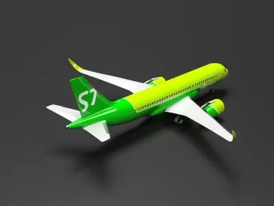 Airbus A320 NEO S7 Airlines Livery 3D model