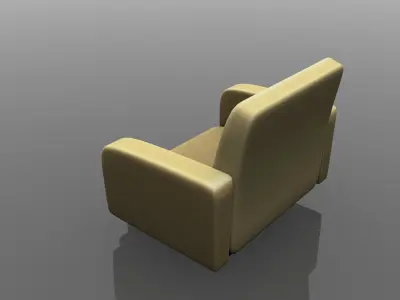 Sofa for game and animation Free 3D model