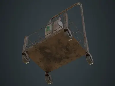 Gas Cylinder 3D Low-poly 3D model