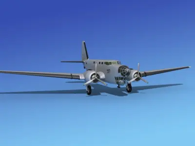 Douglas B-18A Bolo Bare Metal 3D model