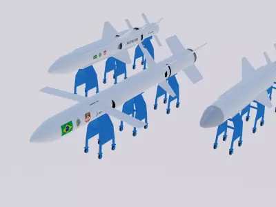 Rocket Missile Avibras Astros II MLRS 3D model