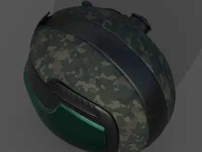 Helmets scifi military combat soldier fantasy pack 3 models  Low-poly 3D model