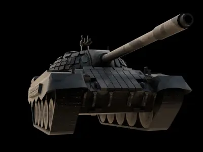 T55 Tank 3D Model BF3 Style High Quality PBR Textured Game Ready Low-poly 3D model