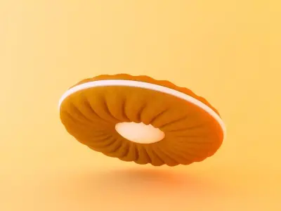 Biscuit donut Free 3D model