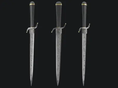 Falcon Dagger model weapon equipment 4k and 2k Free High Quality Free 3D model