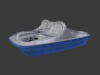 Pedal Boat Low-poly 3D model purchase