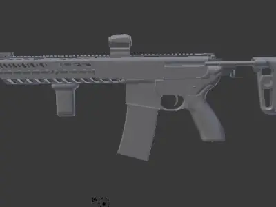SIG MCX Carbine Low-poly 3D model