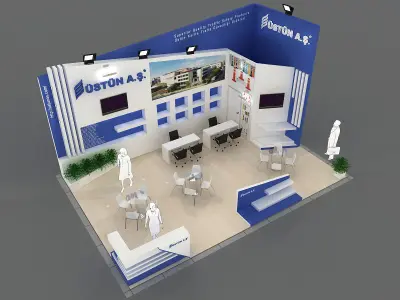 Exhibition Stand - ST0027 3D model