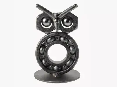 Metal Owl 3D model