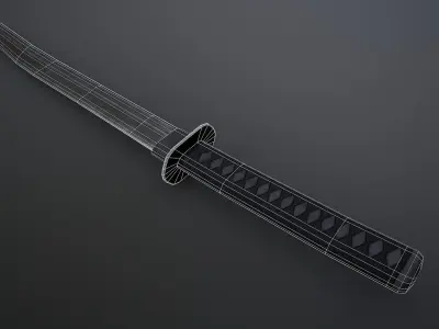 Tanto Low-poly 3D model