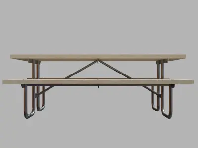 Picnic Table Low-poly 3D model order