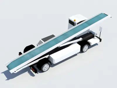 Darmec Belt Baggage Loader AIrport Low-poly 3D model