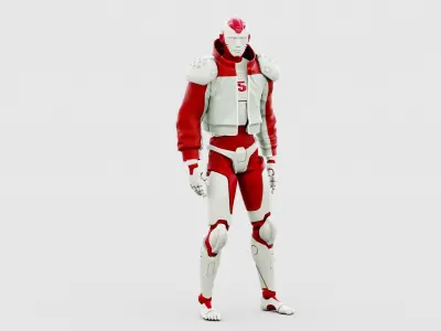CYBORGTOPIA B-3  Rigged for Unreal Engine - Unity - MIXAMO 3D model