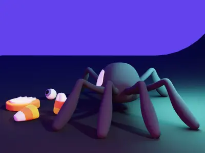 Spider 3d Low-poly 3D model