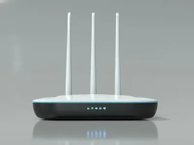 Wi-Fi Router Low-poly 3D model