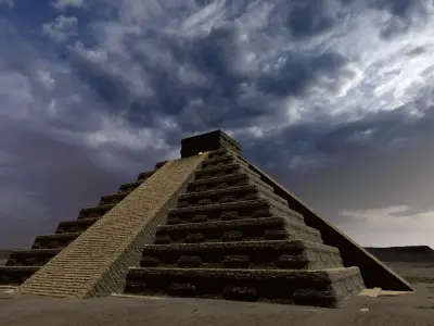 Chichen Itza Rebuilt Landscape and 3D Printable 3D model