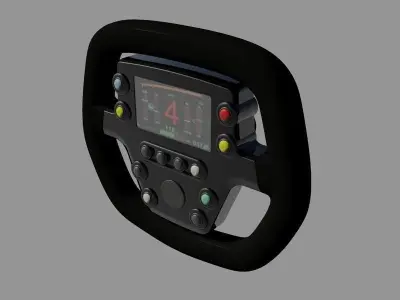 Car steering wheel 3D model