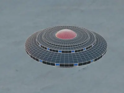 Unidentified flying object UFO Free low-poly 3D model