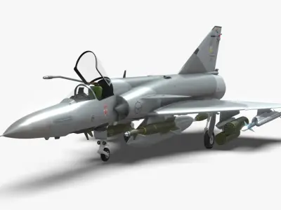 Atlas Cheetah C South African Airforce Low-poly 3D model