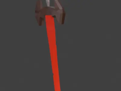 Low-Poly Hand-Painted Skull Sword Stylized Fantasy Weapon Low-poly 3D model