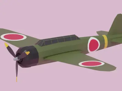 Nakajima B5N Type 97 Carrier Attack Bomber 3D model