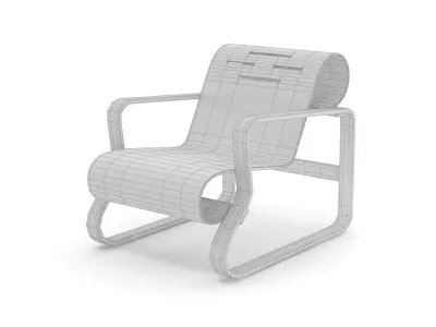 FREE Contemporary Wooden Armchair Free 3D model