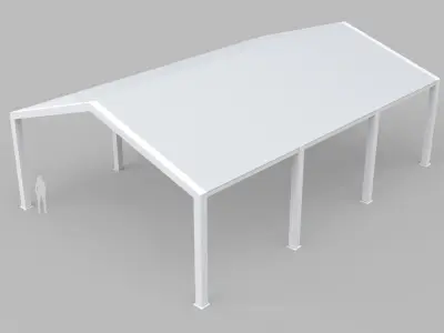 Large Tent Low-poly 3D model