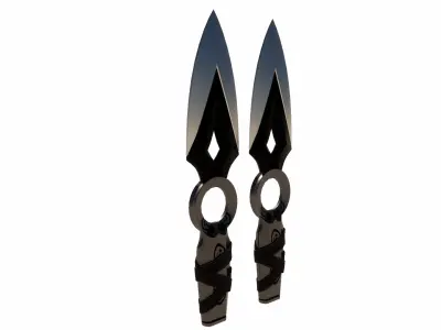 VALORANT JET ULT KNIFE HAIRPIN 3D model