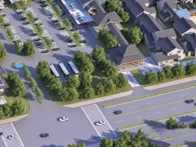 Contemporary  Resort Complex 3D model