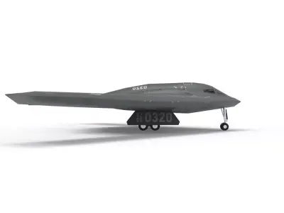 B2 Stealth Bomber Northrop Grumman Military Aircraft Plane 3D model