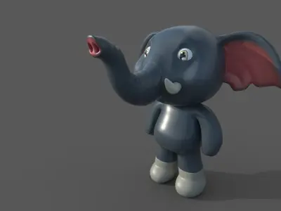 Cartoon Elephant 3D model