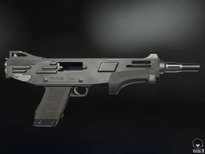 Mag-7 Shotgun Low-poly 3D model