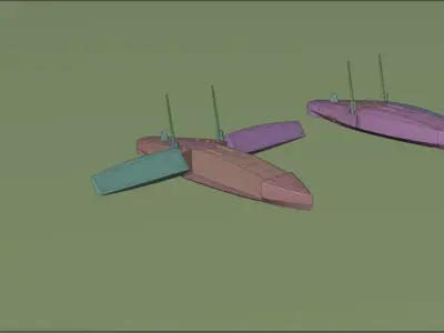 Heavy Missile Drone Low-poly 3D model