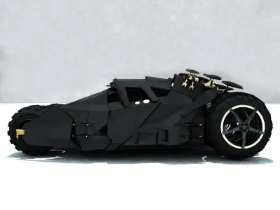 Batmans Tumbler Low-poly 3D model